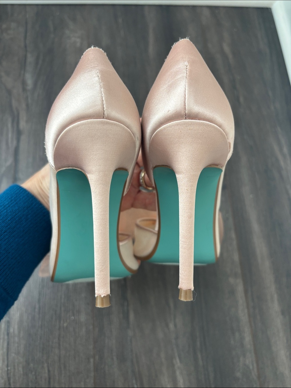 Betsey Johnson Peach Blush Tulle Bow Pointed D'Orsay Heels - Picture 6 of 10